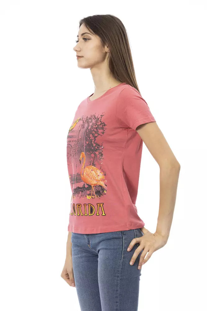 Trussardi Action Rosa Baumwoll-Tops und T-Shirt