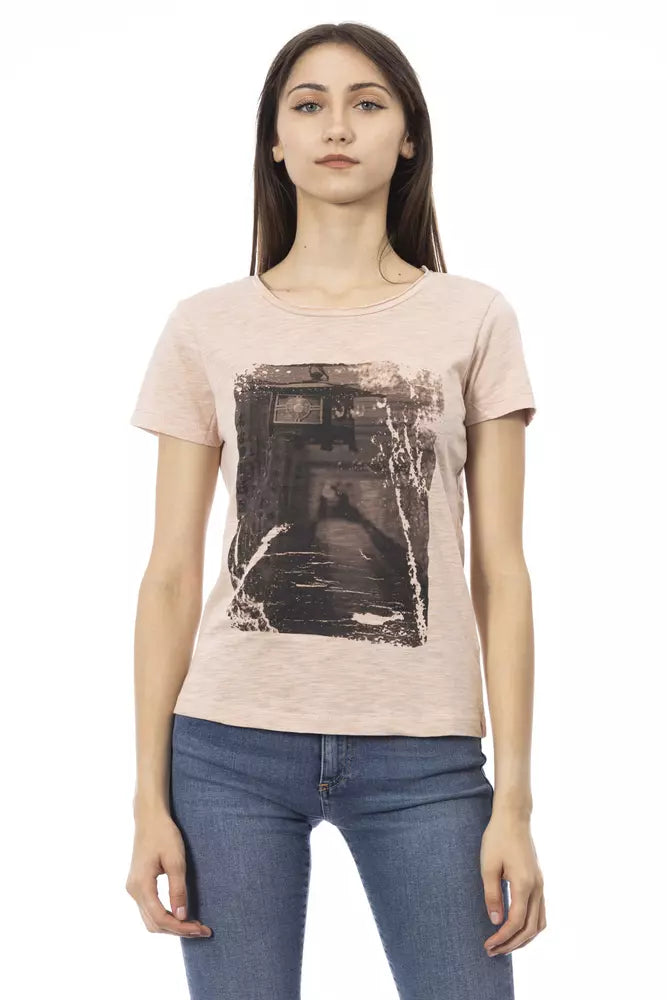 Trussardi Action Rosa Baumwoll-Tops und T-Shirt