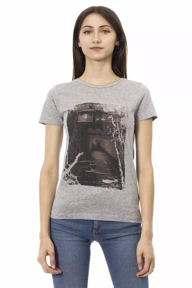 Trussardi Action Gray Cotton Women Top