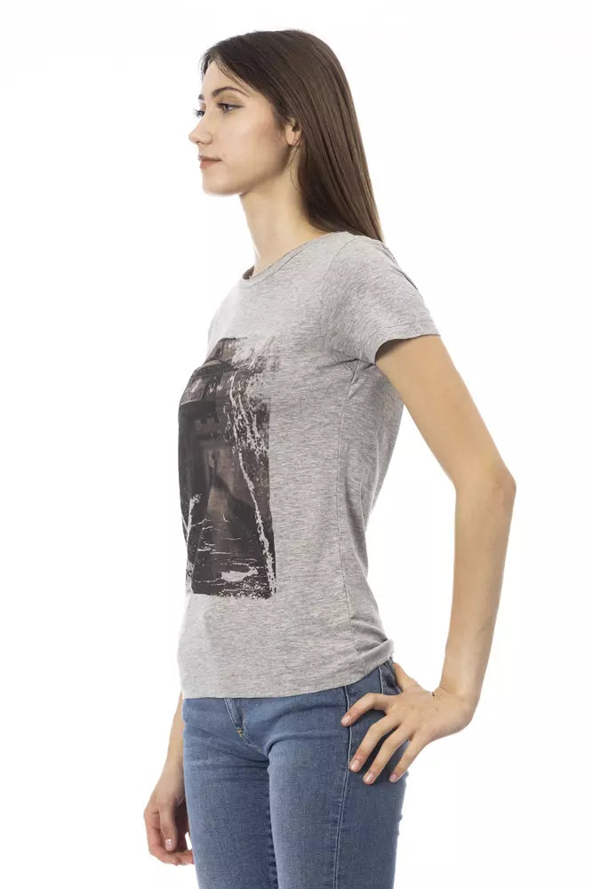 Trussardi Action Gris Coton Tops &amp; T-Shirt