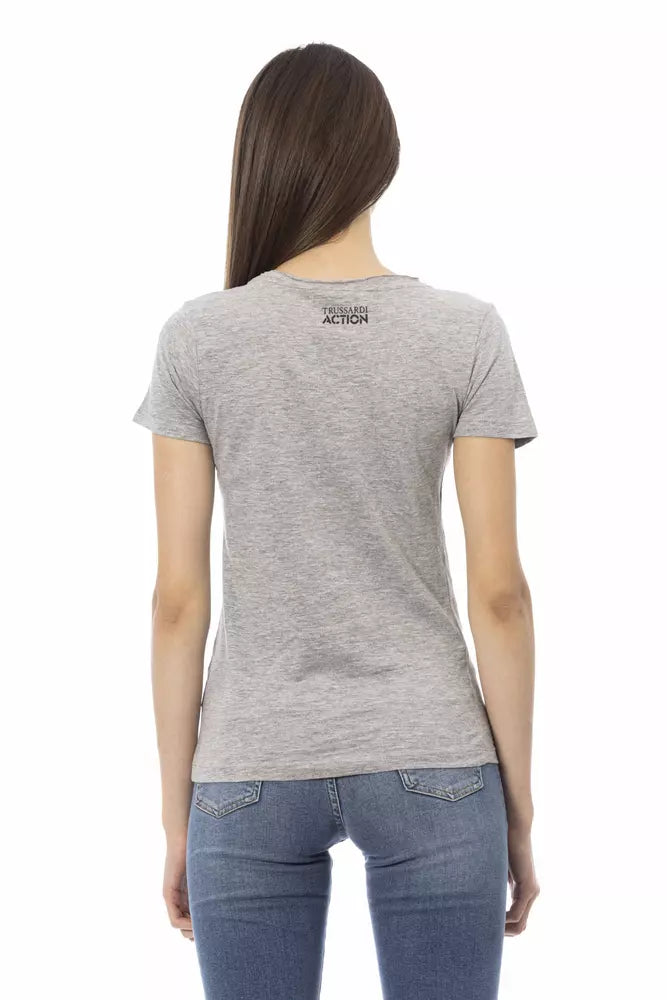 Trussardi Action Gris Coton Tops &amp; T-Shirt