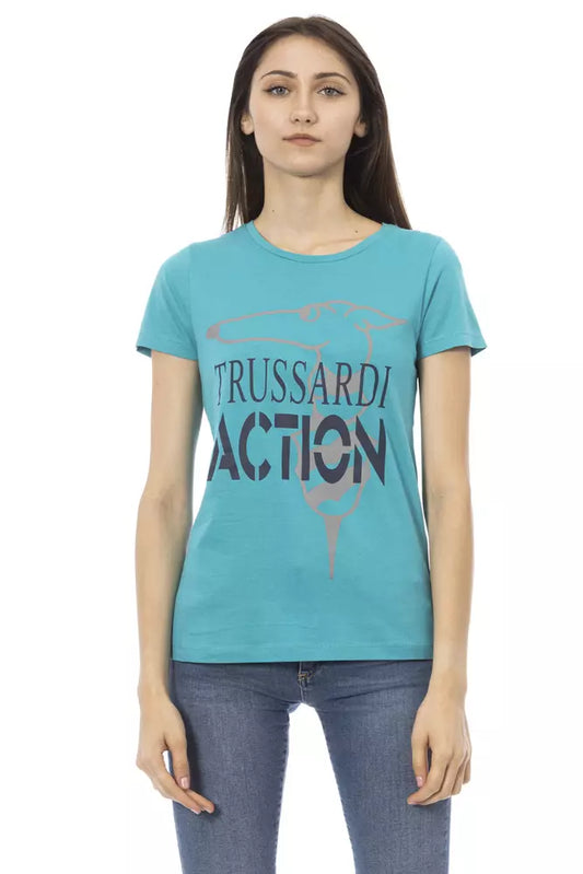 Trussardi Action Hauts et t-shirts en coton bleu clair