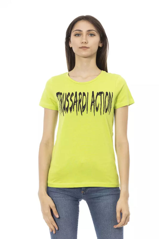 Trussardi Action Grünes Baumwolltop und T-Shirt