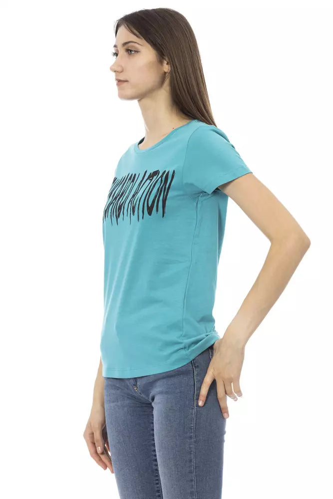 Trussardi Action Hauts et t-shirts en coton bleu clair