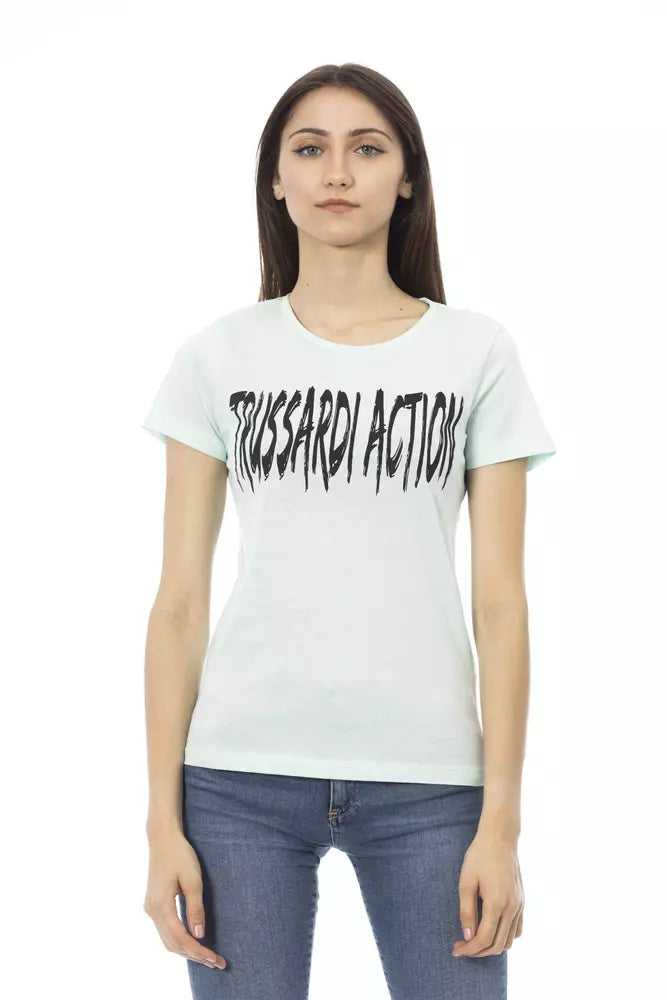 Trussardi Action Hauts et t-shirts en coton bleu clair