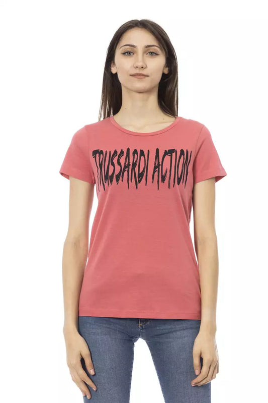 Trussardi Action Rosa Baumwoll-Tops und T-Shirt