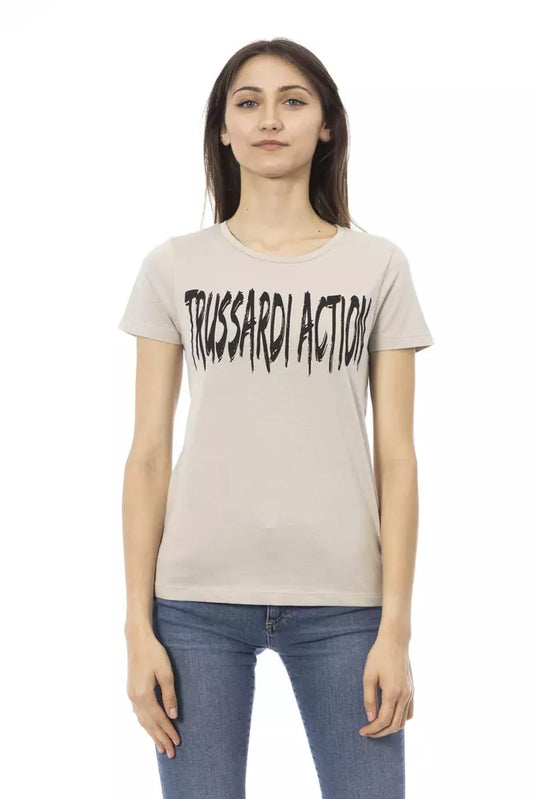 Trussardi Action Tops et t-shirts en coton beiges