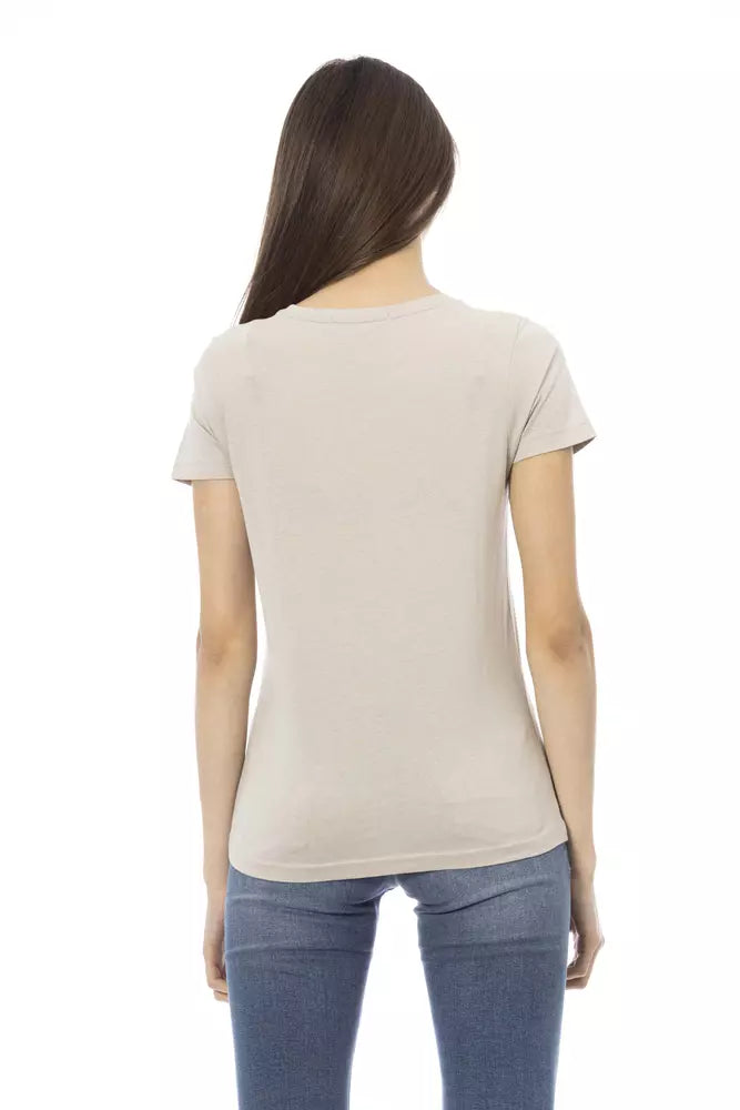 Trussardi Action Tops et t-shirts en coton beiges