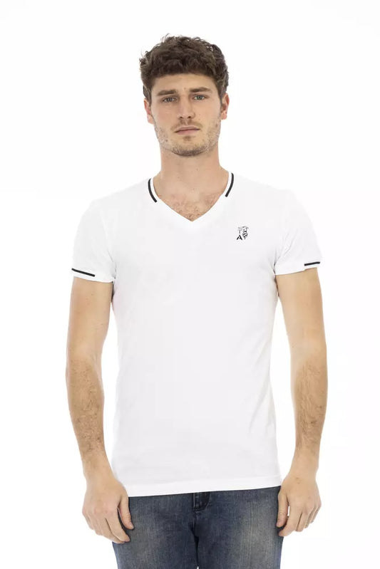 Trussardi Action T-Shirt aus weißer Baumwolle