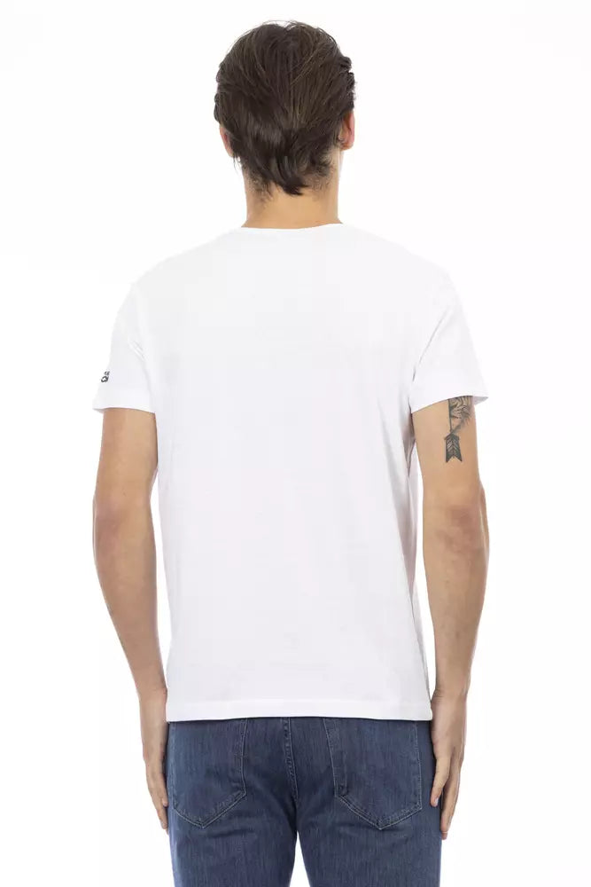 Trussardi Action T-Shirt aus weißer Baumwolle