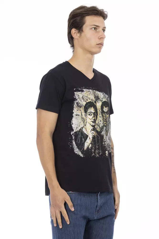 Trussardi T-shirt en coton noir Action