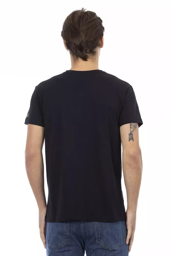 Trussardi T-shirt en coton noir Action