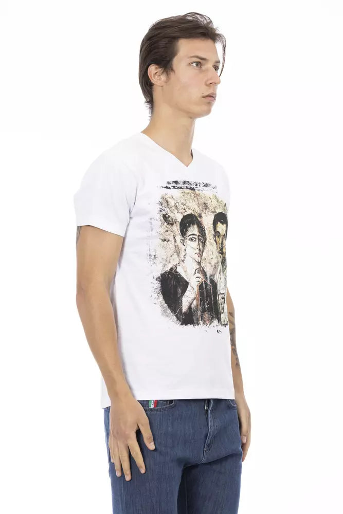 Trussardi Action T-Shirt aus weißer Baumwolle