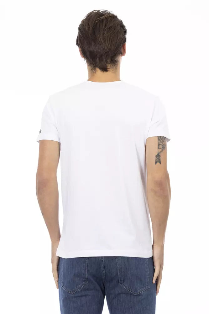 Trussardi Action T-Shirt aus weißer Baumwolle