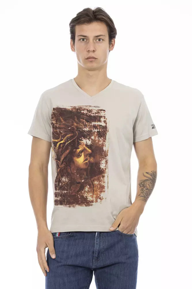 Trussardi T-shirt Action en coton beige