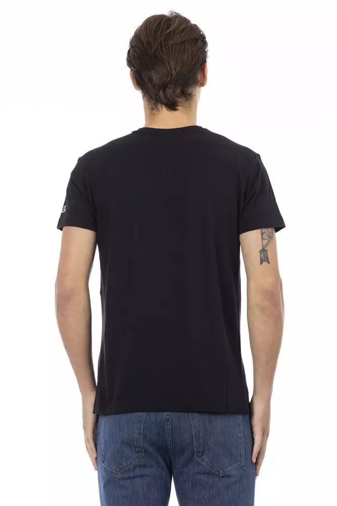 Trussardi T-shirt en coton noir Action