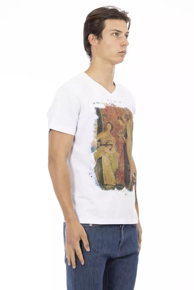 Trussardi Action T-Shirt aus weißer Baumwolle