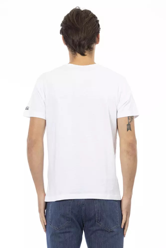 Trussardi Action T-Shirt aus weißer Baumwolle