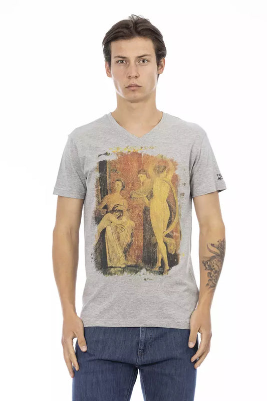 Trussardi T-shirt en coton gris Action