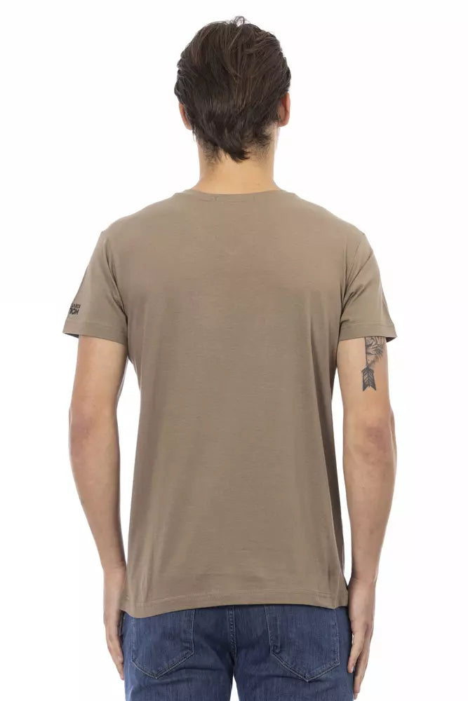 Trussardi T-shirt en coton marron Action