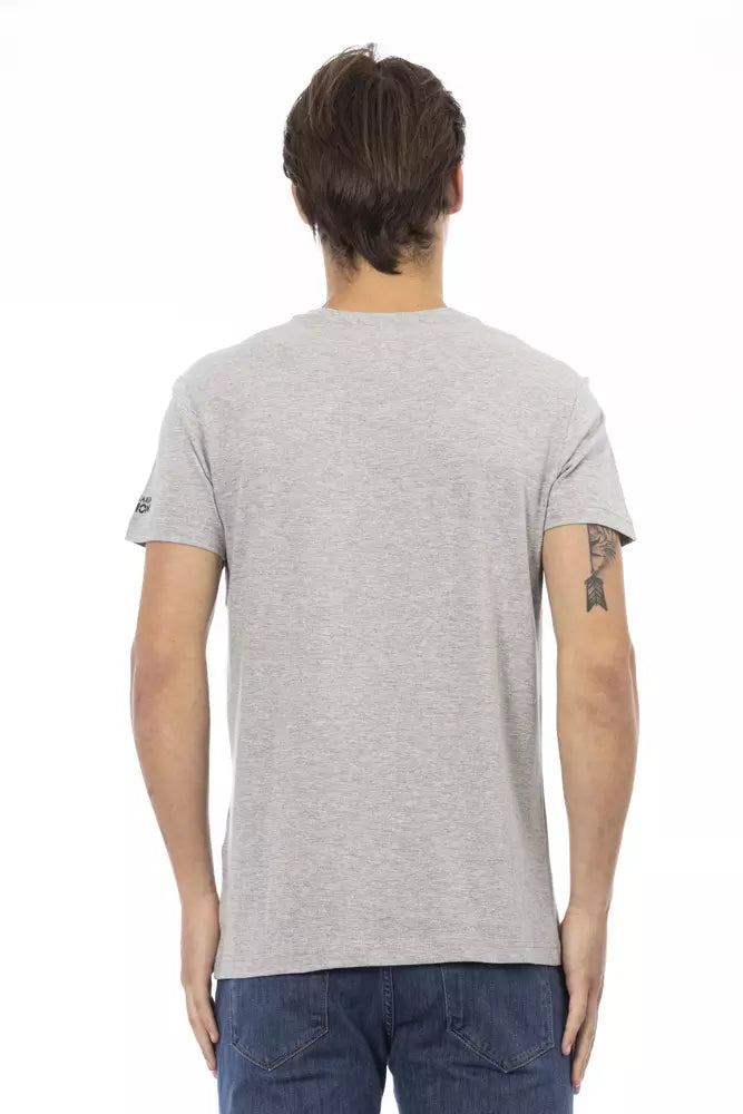 Trussardi T-shirt en coton gris Action