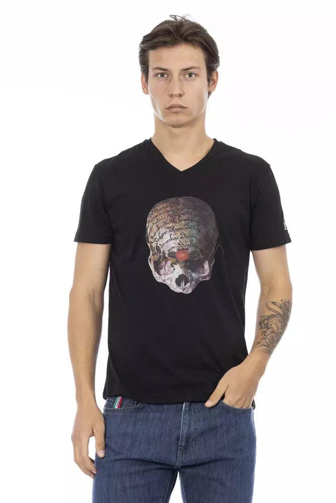 Trussardi T-shirt en coton noir Action