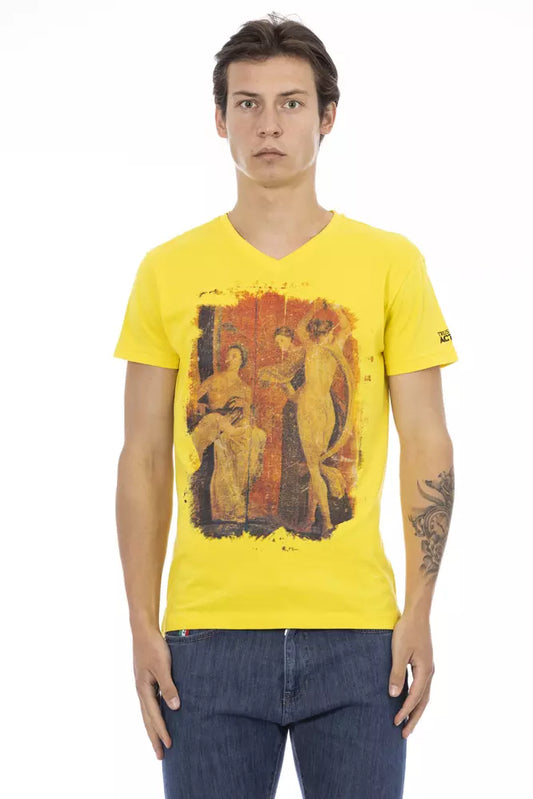 Trussardi Action Gelbes Baumwoll-T-Shirt