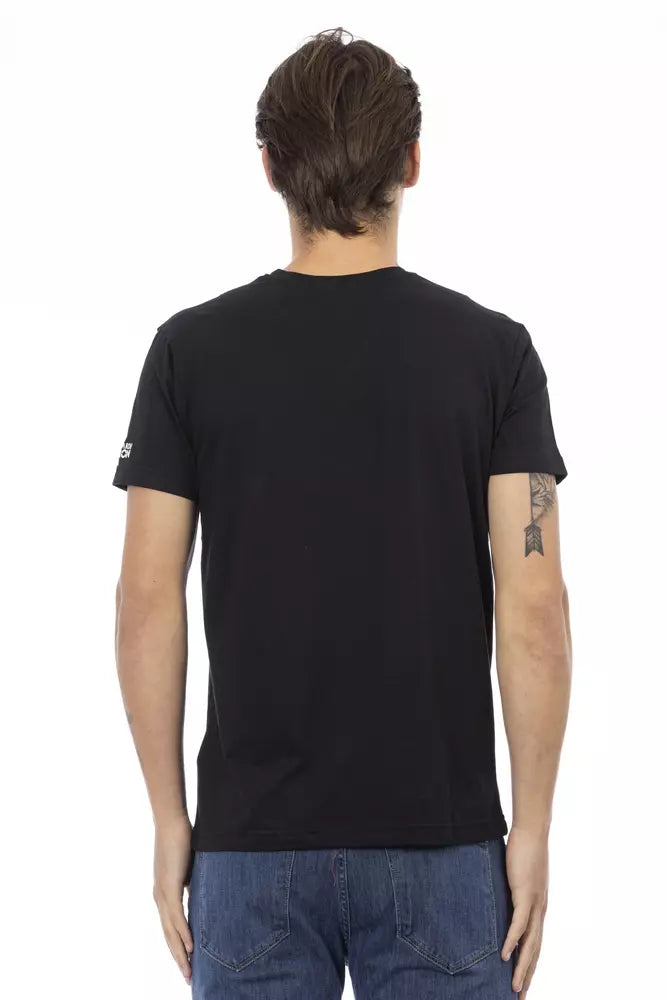 Trussardi T-shirt en coton noir Action