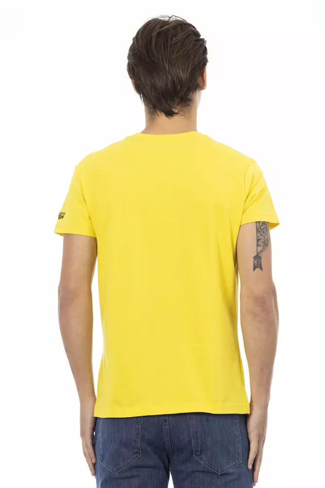 Trussardi T-shirt en coton jaune Action