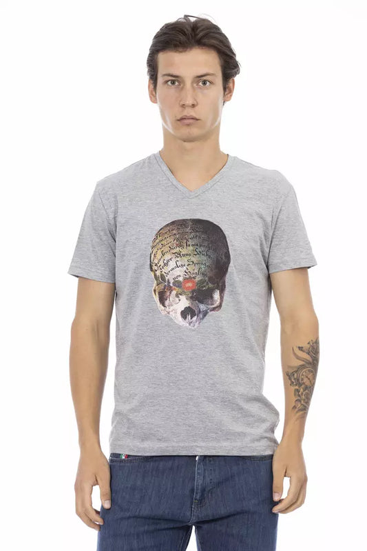 Trussardi T-shirt en coton gris Action