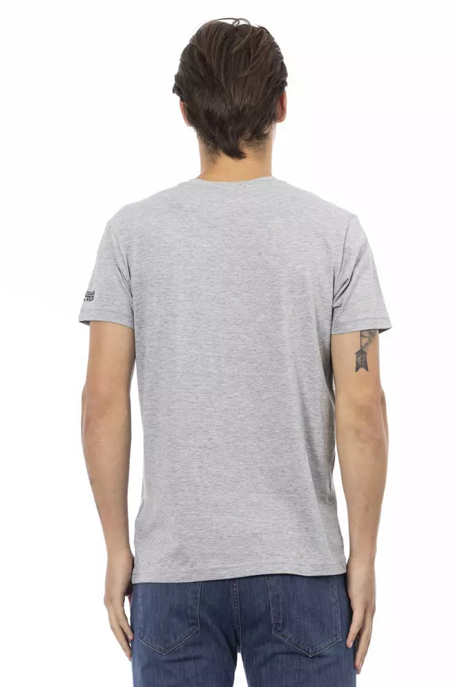 Trussardi Action Graues Baumwoll-T-Shirt