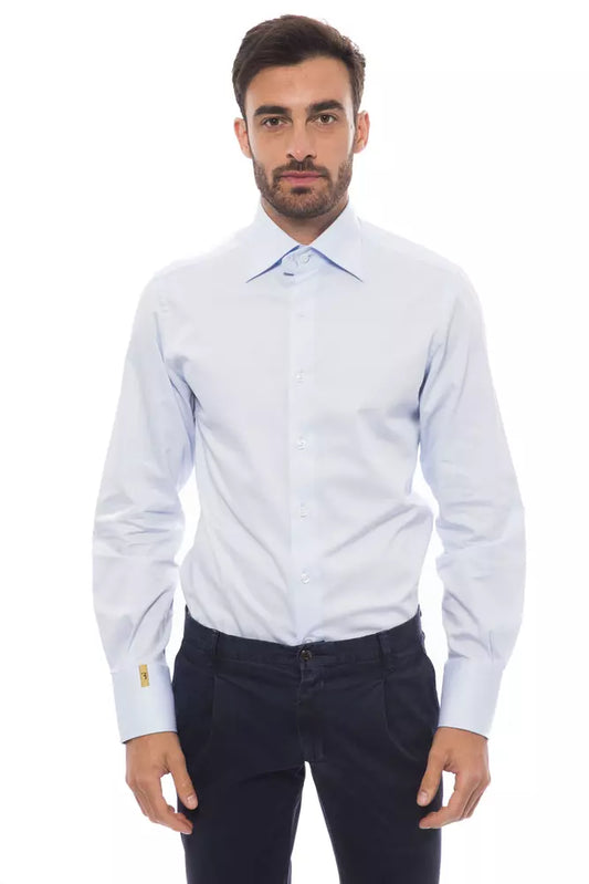 Chemise en coton bleu clair Billionaire Italian Couture