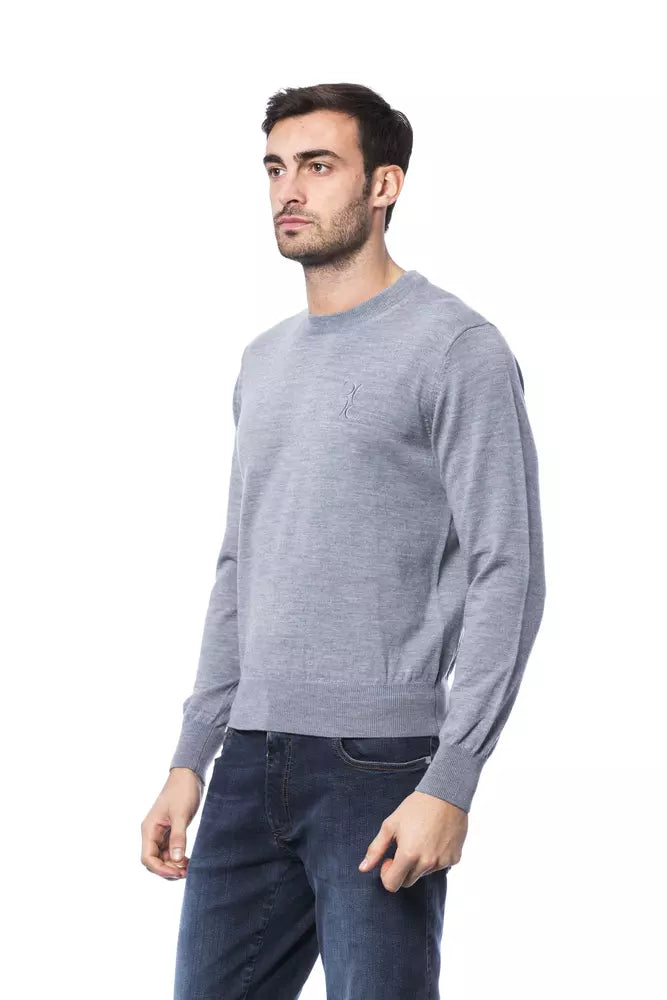 Grauer Pullover aus Merinowolle von Billionaire Italian Couture