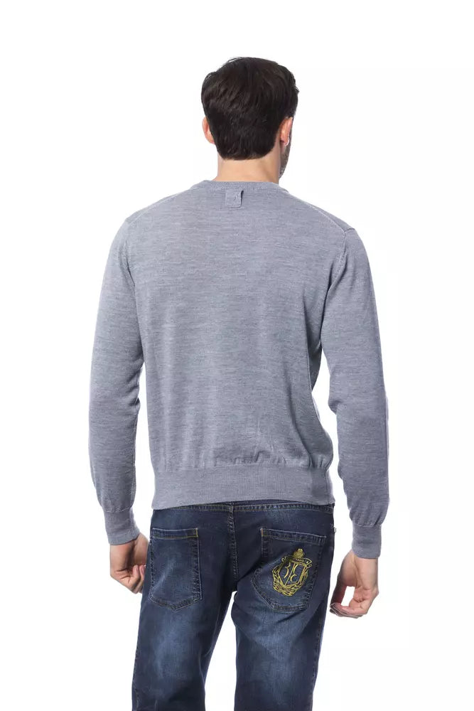 Grauer Pullover aus Merinowolle von Billionaire Italian Couture