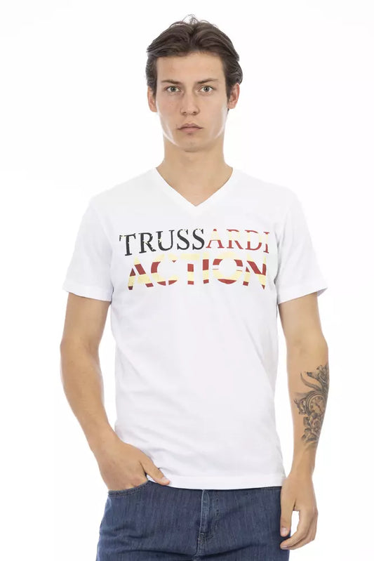 Trussardi T-shirt en coton blanc Action