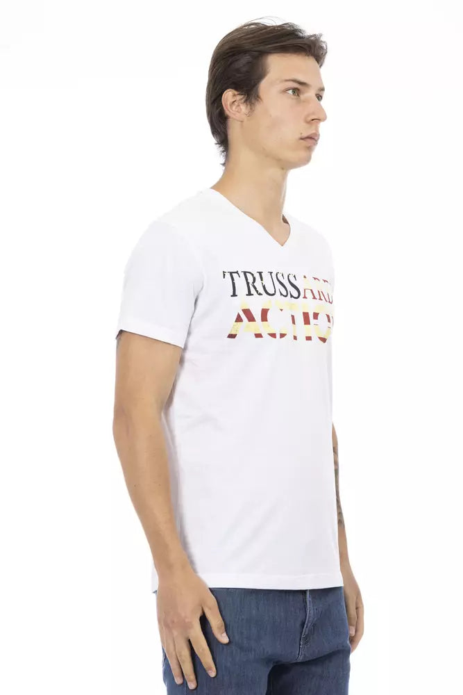 Trussardi T-shirt en coton blanc Action