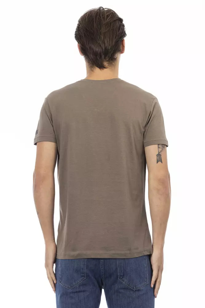 Trussardi T-shirt en coton marron Action