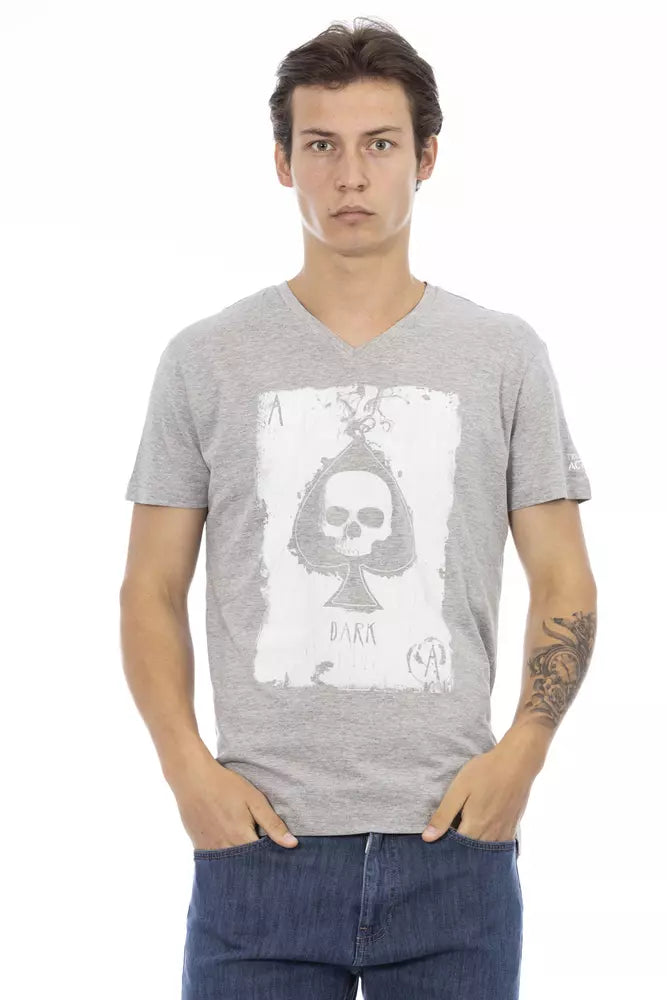 Trussardi T-shirt en coton gris Action