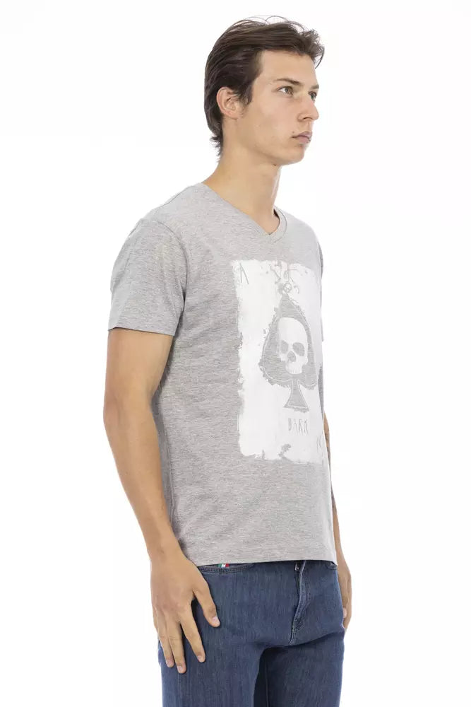 Trussardi T-shirt en coton gris Action