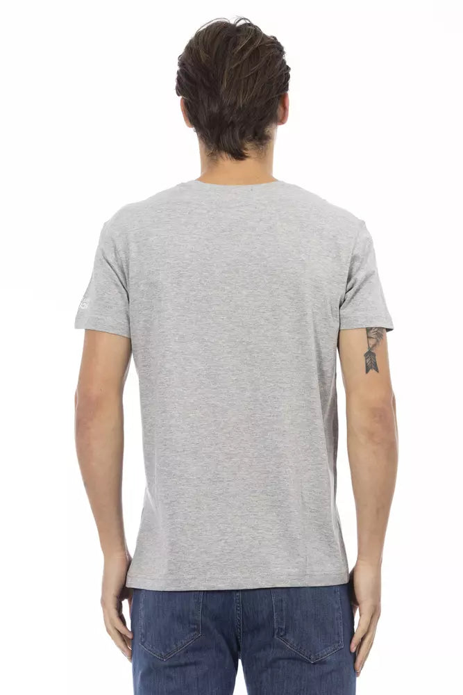 Trussardi T-shirt en coton gris Action