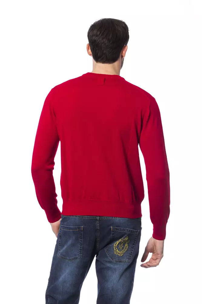 Pullover aus roter Merinowolle von Billionaire Italian Couture