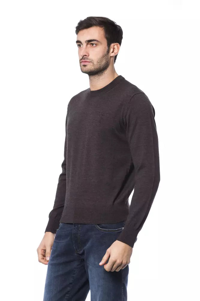 Pull en laine mérinos marron Billionaire Italian Couture