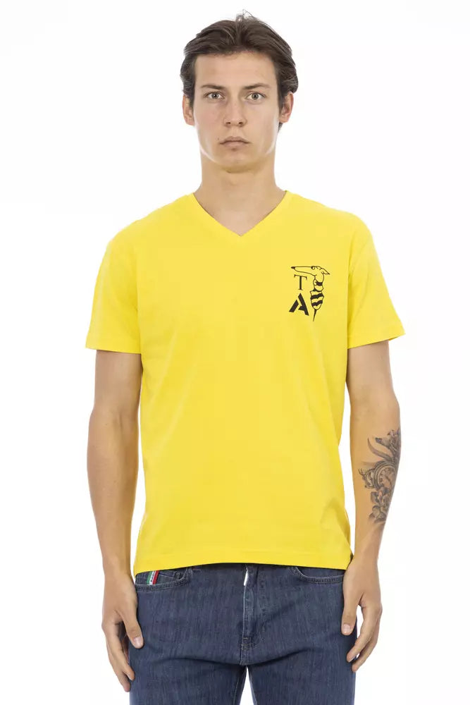 Trussardi T-shirt en coton jaune Action