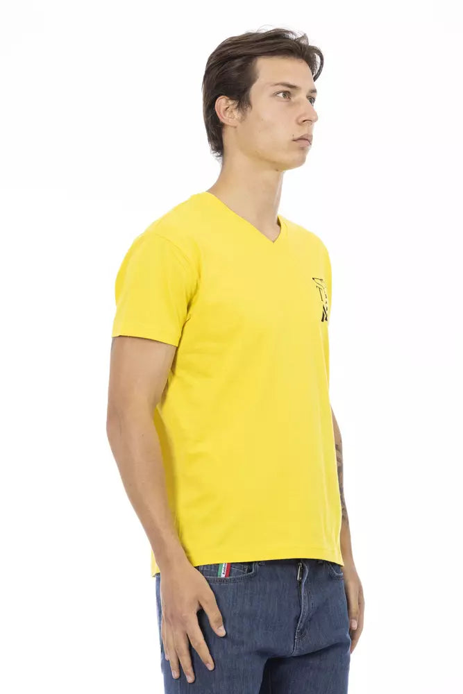 Trussardi T-shirt en coton jaune Action