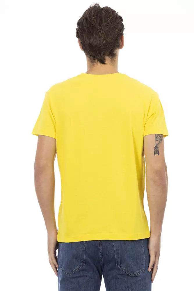 Trussardi T-shirt en coton jaune Action