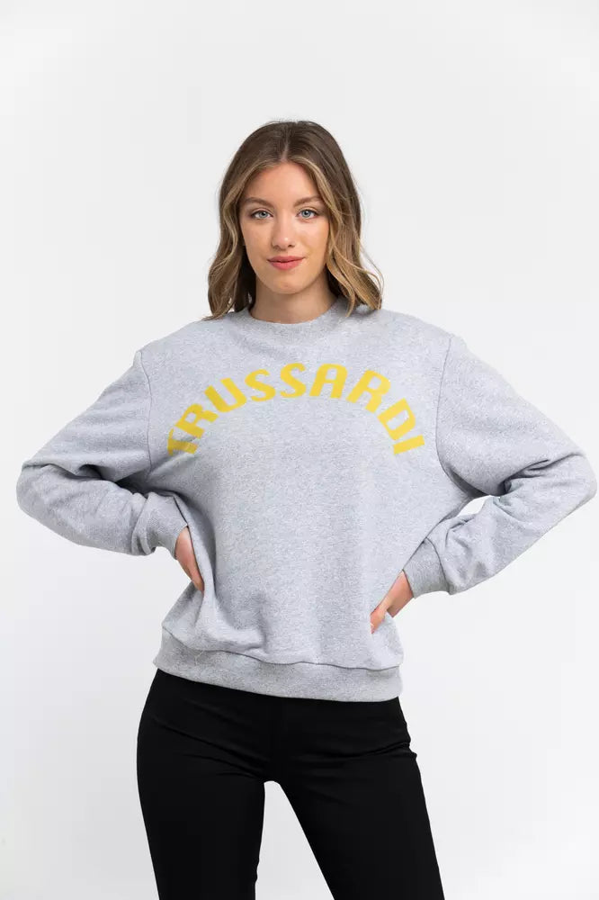 Trussardi Pull en coton gris