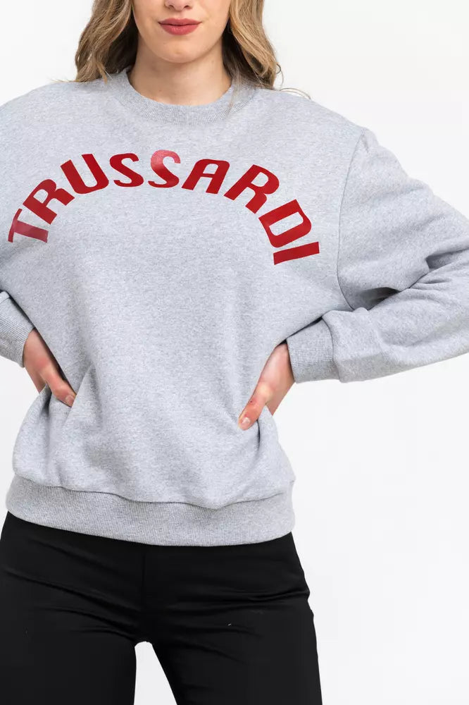 Trussardi Pull en coton gris