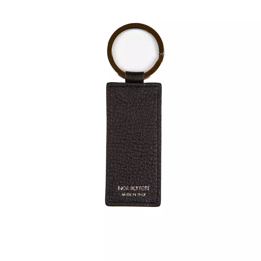 Neil Barrett Black Leather Men Keychain