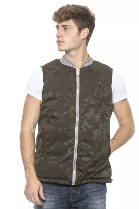 Gilet en polyester de l'armée de couture italienne milliardaire