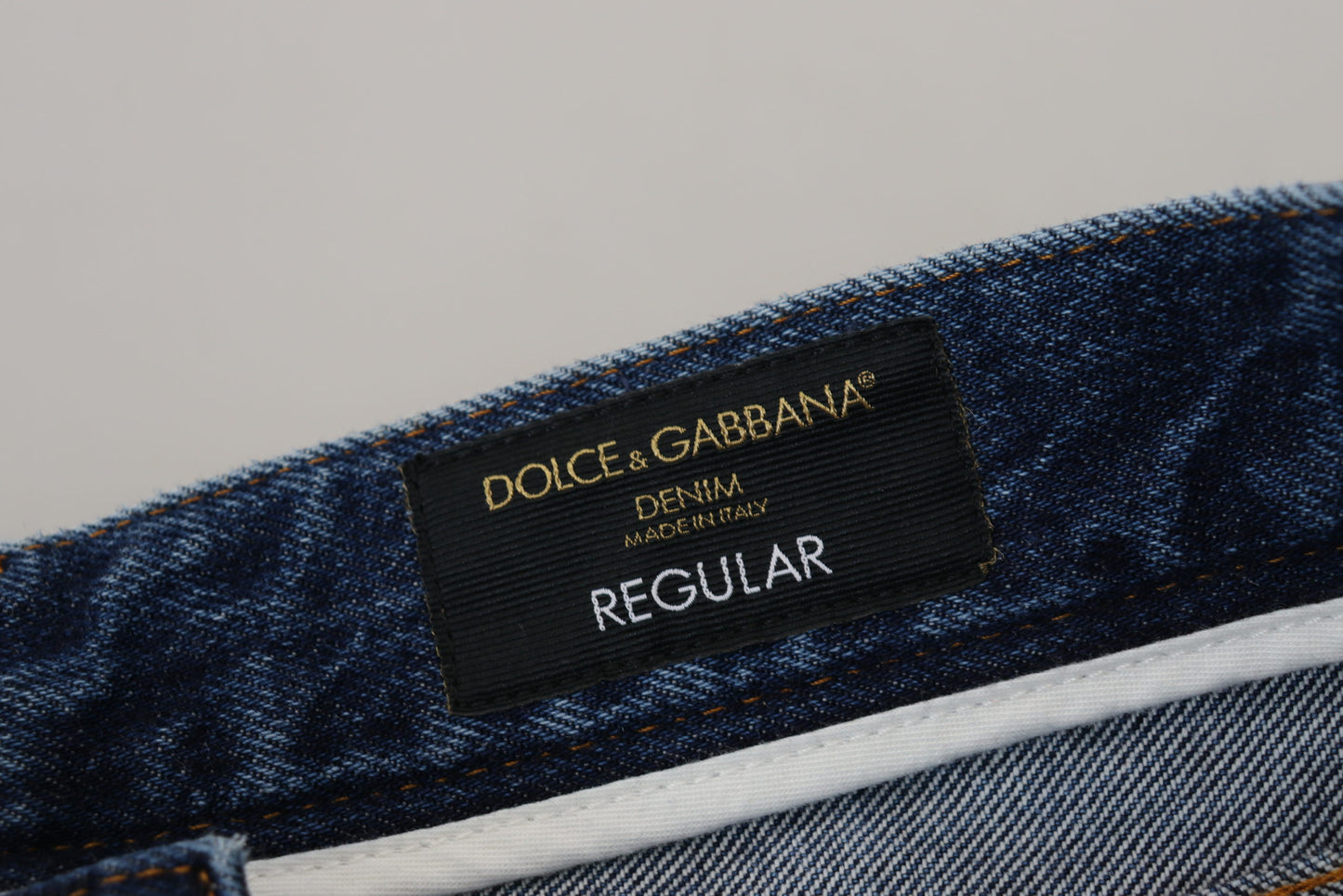 Dolce &amp; Gabbana Jean en denim en lambeaux de coton bleu pour hommes